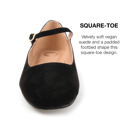 Journee Collection Womens Carrie Buckle Square Toe Mary Jane Flats - Picture 7 of 9